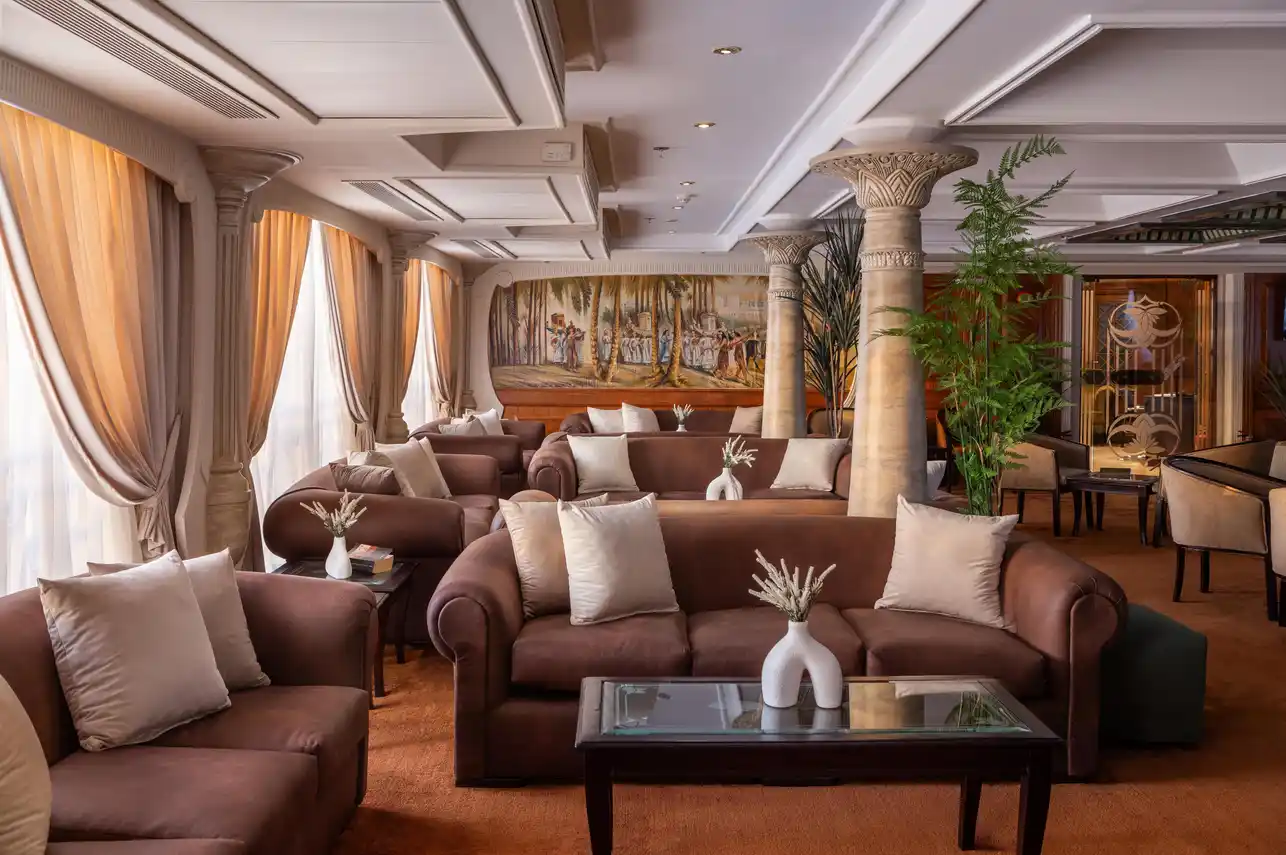 Lounge aboard the MS Nile Crown III Nile Cruise Nile cruise